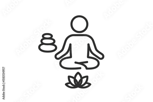 yoga meditation icon