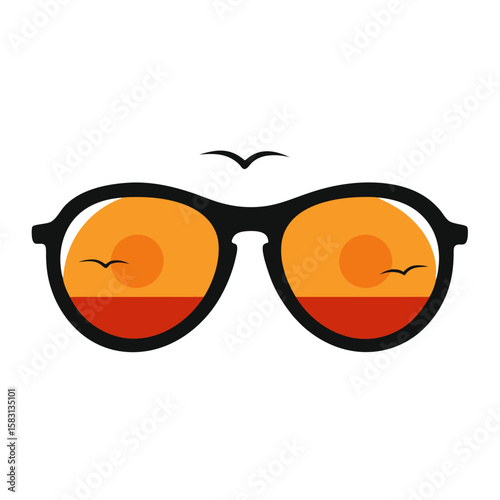 vector illustration of sun glasses