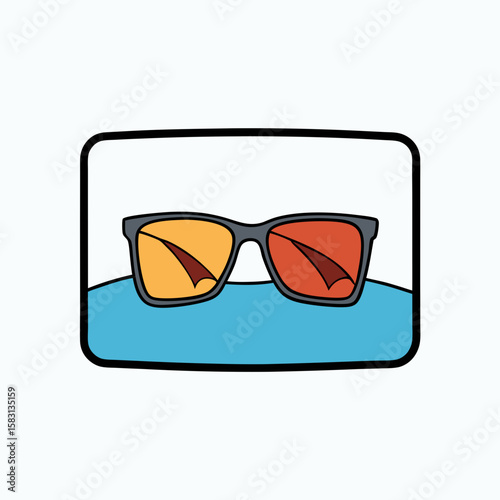 sunglasses icon vector illustration