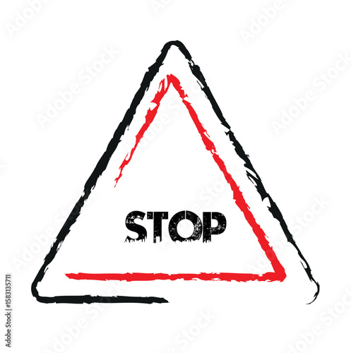 stop sign is prohibited, Stop traffic sign, red vector illustration for apps and webdesign, Wall Red Stop Sign Vector illustration