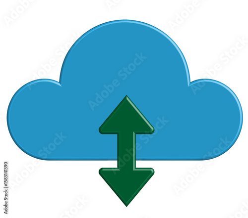 Cloud Upload Download Sync Icon