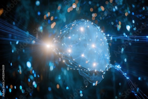 Abstract glowing brain network symbolizing artificial intelligence