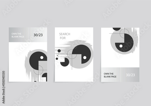 Abstract figure of dirty paint drips on the cover. Vector format