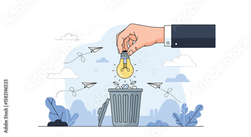 Discarding old ideas and embracing new concepts for innovation and creative problem solving in business growth