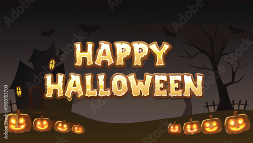 halloween background with pumpkin