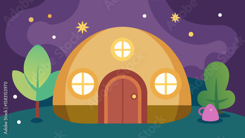 A Cartoon Fairy Home Interior with Tiny Sparkles