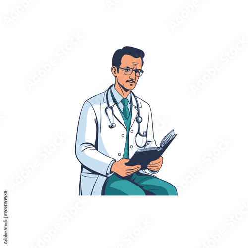 Doctor's Diagnosis The Physician Reads and Analyzes for Health Improvement, a thoughtful moment in clinical practice