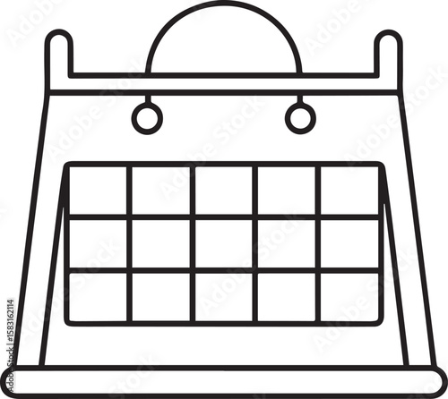 tennis scoreboard outline vector illustration, line art