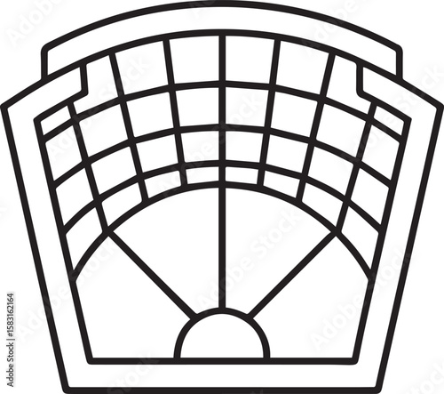 tennis scoreboard outline vector illustration, line art