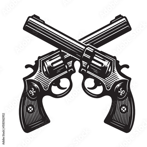 Crossed pistols svg