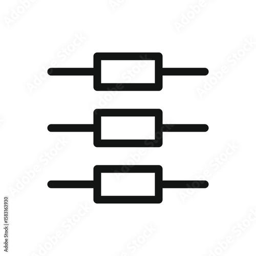 Diodes line icon, PN junction diode electronic component vector symbol with editable stroke