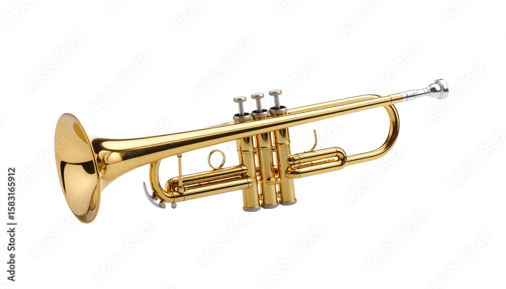 Obraz premium trumpet isolated on transparent background PNG