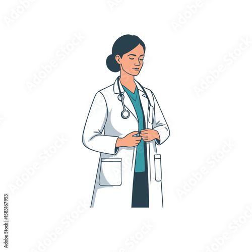 Healthcare Hero A Dedicated Female Doctor Standing Confidently, Ensuring a Healthy Future