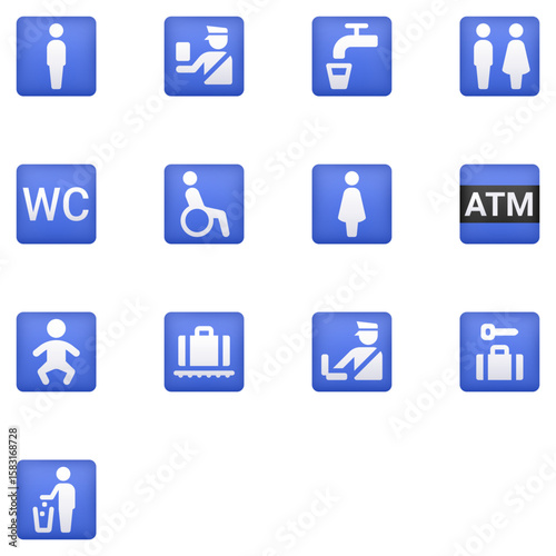 Set of Transport sign Emoji icons	
