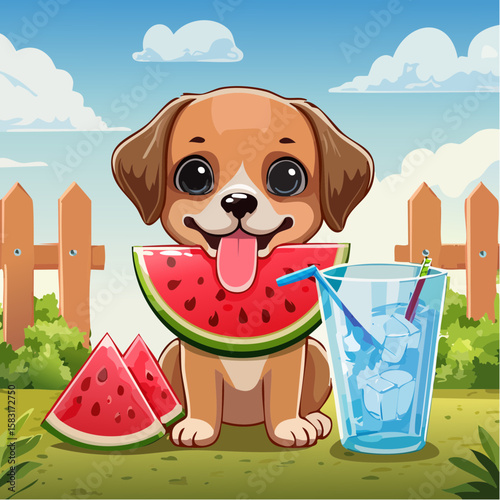 dog in the garden