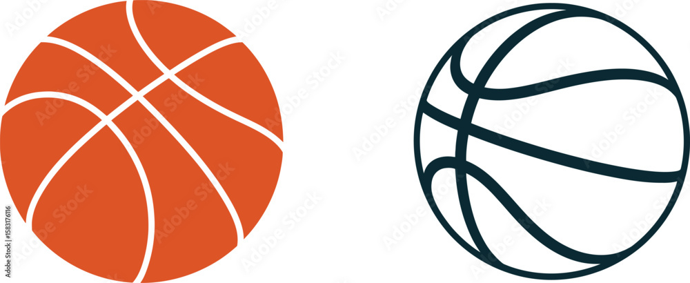 Obraz premium Basketball Sunburst Icon Set: Sport, Energy, Game, Athletic, Active Symbol