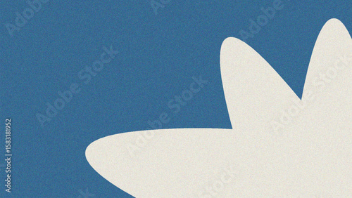 white paper on blue background