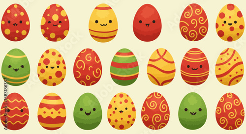 Easter Eggs Vector Set – Holiday Collection for Egg Hunt