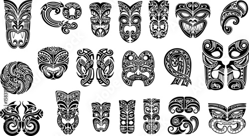 Muscular Maori Tribal Tattoo Designs
