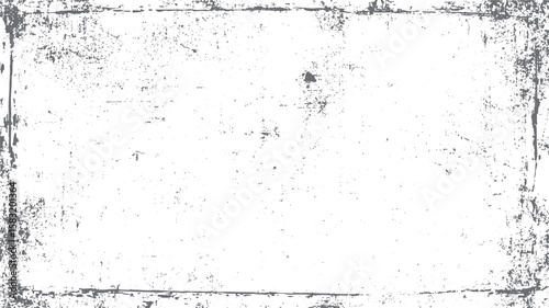 Distressed grunge texture frame with dirty edges and vintage worn background. High resolution overlay for retro graphic effect.