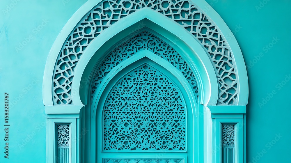 Obraz premium Intricate turquoise archway