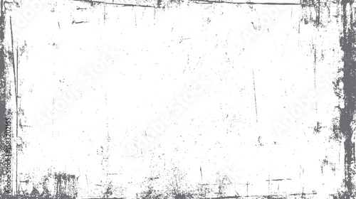 Grunge border texture with rough scratched edge effect. Distressed vintage frame overlay for retro graphic design and background.