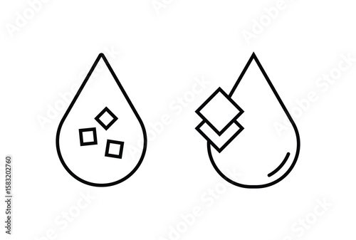 Blood sugar icon thin flat outline style vector sign. blood glucose icon thin flat outline style vector sign
