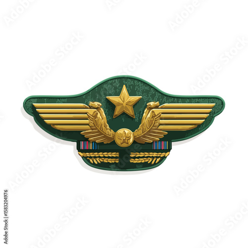 chief warrant officer rank isolated in White Backgroundd, chief warrant officer rank vector, Flat lay vector illustration