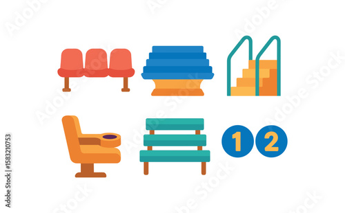 Isometric industrial vents and grilles design collection