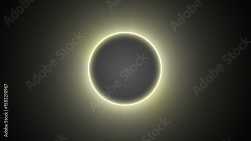 Total solar eclipse. Computer generated 3d render