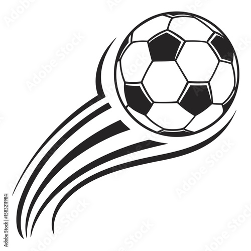 Flat Vector Football Symbol in Motion.