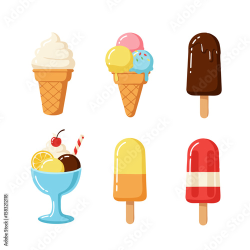 Sweet Treats Assortment | Ice Cream Cones, Sundaes, and Fruit Bars