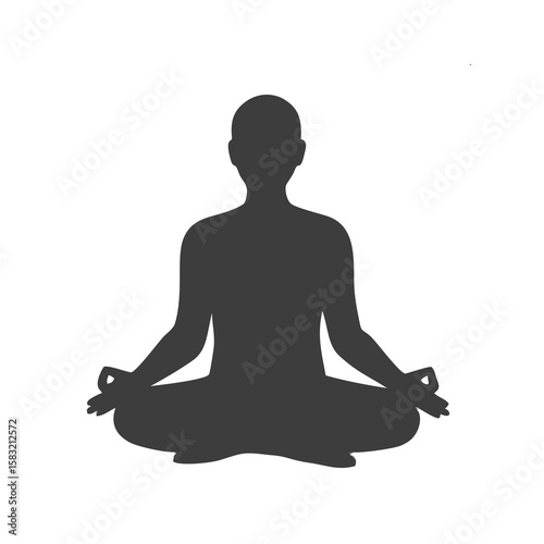 Meditation Silhouette | Yoga & Mindfulness Icon