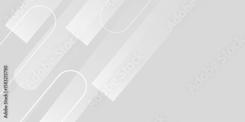 Abstract white geometric background. Dynamic shapes composition.  gradient vanishing circles. Creative illustration for poster, web, landing, page, cover