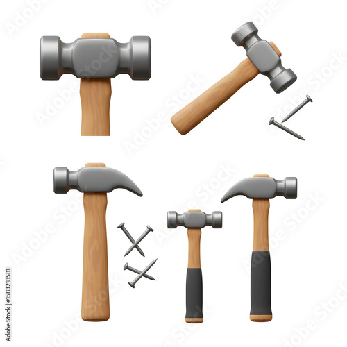 Hammer toolkit with various head styles