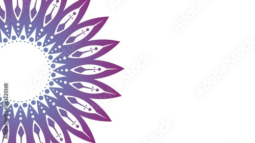 abstract floral mandala animation on white background