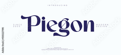 Classy elegant font, vintage type or luxury premium typeface, vector English royal alphabet. Classic typography in modern or old art deco style, serif letters for modern or retro poster font