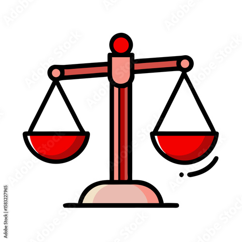 Balance Scale Vector Icon Illustration