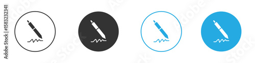 Write icon, simple flat style, illustration, logo sign symbol pictogram template, for ui or ux.