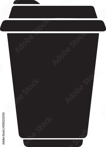paper coffee cup with lid icon, coffee paper cup silhouette, coffee cup icon, coffee cup icon silhouette, morning cafes logo