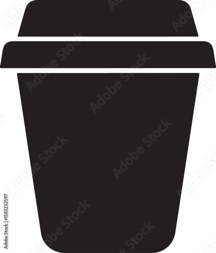 paper coffee cup with lid icon, coffee paper cup silhouette, coffee cup icon, coffee cup icon silhouette, morning cafes logo