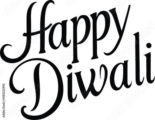 happy diwali typography