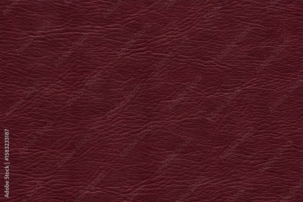 Fototapeta premium Burgundy Leather Texture with Grain and Wrinkles