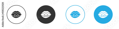 Tonsillitis icon, simple flat style, illustration, logo sign symbol pictogram template, for ui or ux.