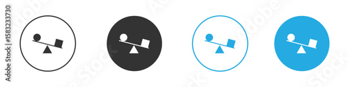 Stability icon, simple flat style, illustration, logo sign symbol pictogram template, for ui or ux.