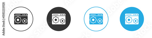 Software icon, simple flat style, illustration, logo sign symbol pictogram template, for ui or ux.