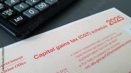 Australian tax form NAT 3423 Capital gains tax (CGT) schedule for the year 2025