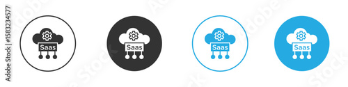 SaaS icon, simple flat style, illustration, logo sign symbol pictogram template, for ui or ux.