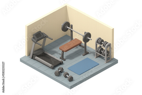 3d render of a gym