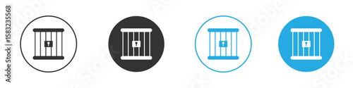 Prison icon, simple flat style, illustration, logo sign symbol pictogram template, for ui or ux.